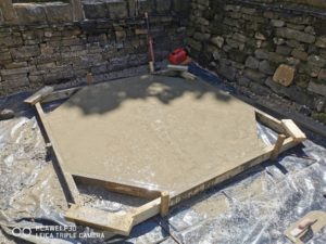 Concrete base for summer house