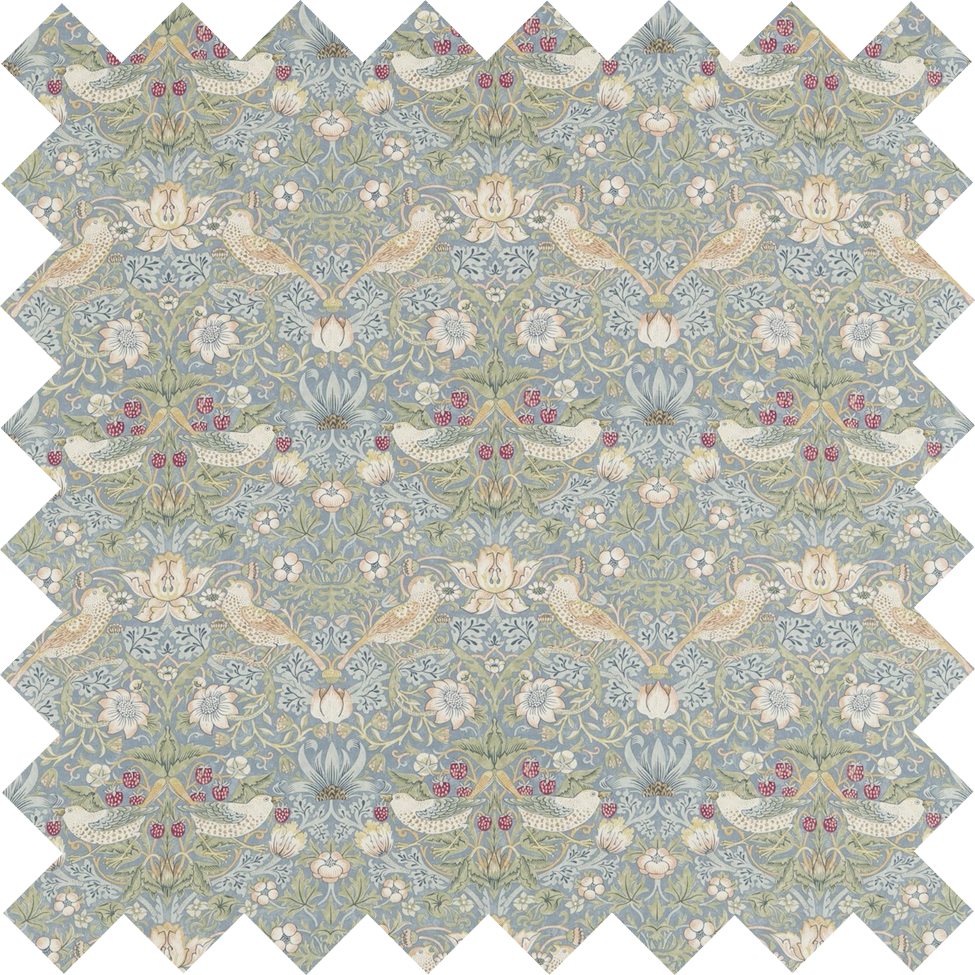 William Morris Strawberry Thief in Slate Vellum - Luxury