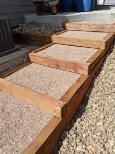 Terracing on a sloping garden