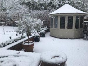 summerhouse in the cold