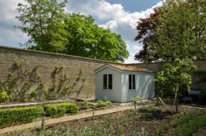 Summer house in a vegetable patch