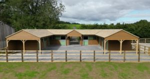 U-shaped stable yard Scutts Farm